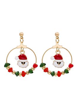 santa gifts cartoon christmas series earrings for holiday season 4281