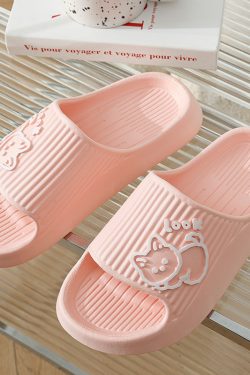 summer women's non slip cat slippers   indooroutdoor home bath shoes 2902