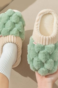 unisex indoor plush slippers   warm  non slip fashion for home wear 4829