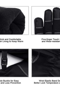unisex winter cycling ski gloves   waterproof  windproof & touchscreen compatible 7258