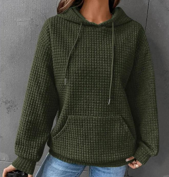 women's casual long sleeved sweater in solid color   loose fit 4210