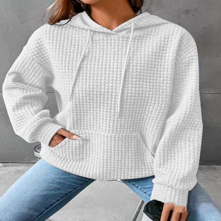 women's casual long sleeved sweater in solid color   loose fit 7079