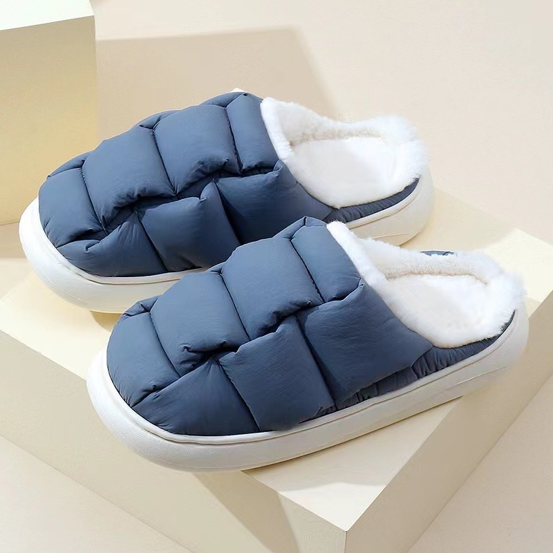 women's winter warm square bread cotton slippers for indoor use 2382