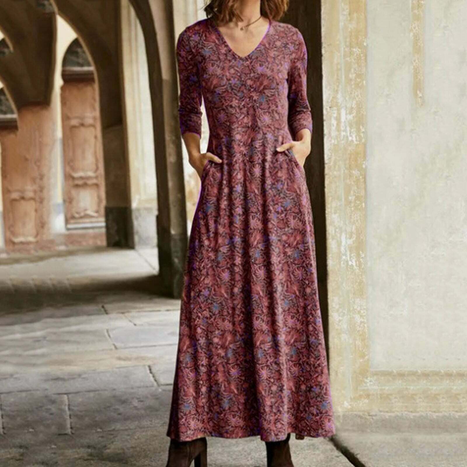 2024 Vintage Y2K Boho Long Sleeve Maxi Dress - Cute Aesthetic for Coquette & Grunge Styles