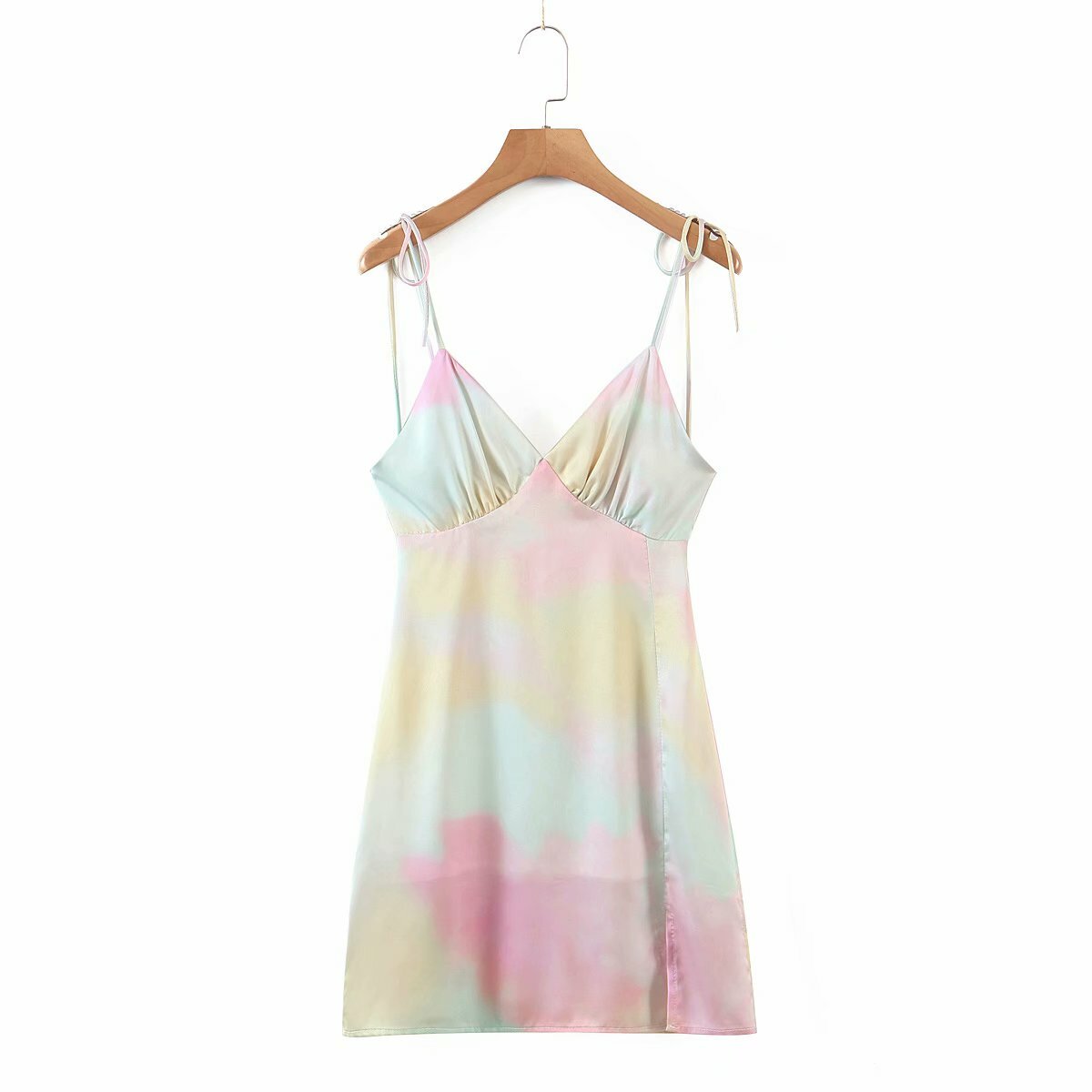 2024 Y2K Soft Girl Tie Dye Mini Dress - Cute Pastel Aesthetic for Trendy Outfits