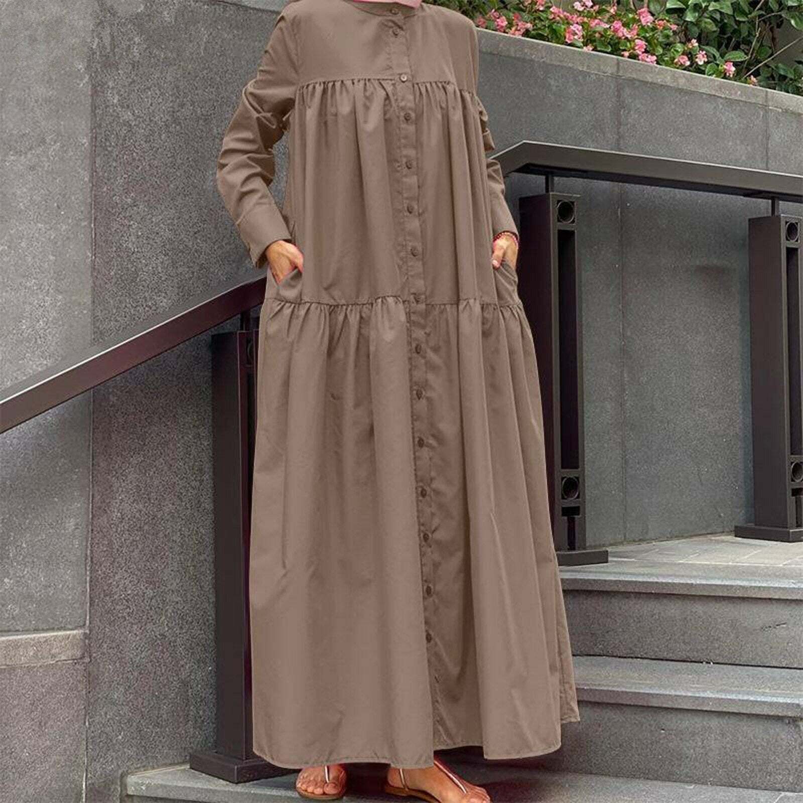 Chic Y2K Aesthetic Abaya Robe - Coquette & Grunge Style for Trendy Women