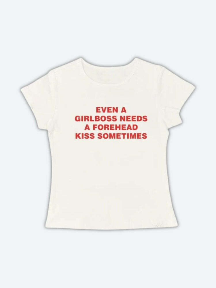 Girlboss Vibes: Y2K Fashion Tee for Summer, Grunge Aesthetic & 90s Style Outfits