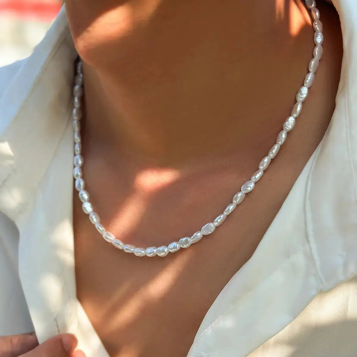 Y2K Aesthetic Baroque Pearl Necklace - Vintage 90s Fashion Jewelry for Chic Outfits