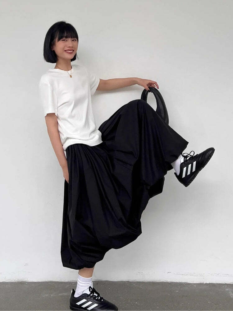 Y2K Aesthetic Bubble Midi Skirt - Trendy Summer Outfit for 90s Fashion Lovers