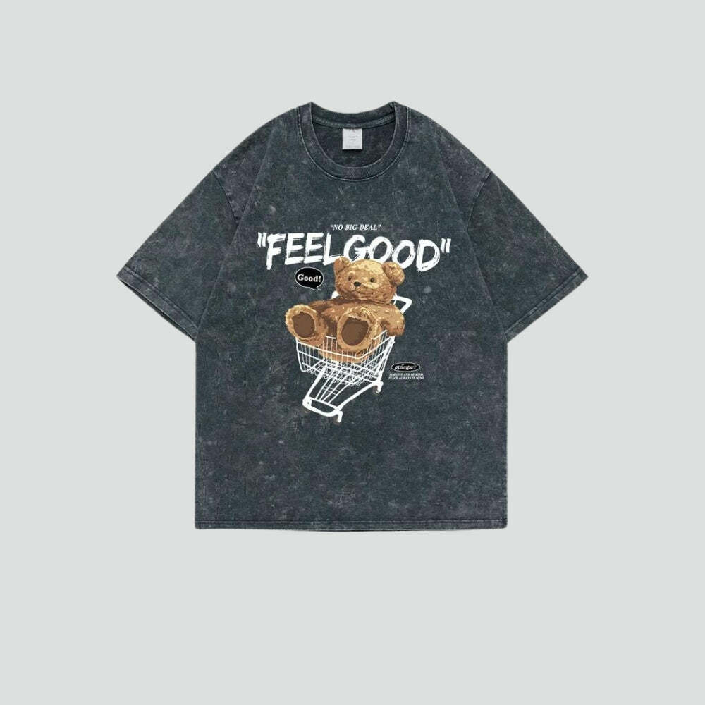 Y2K Aesthetic Feel Good Tee: Vintage 90s Grunge Style for Effortless Summer Outfits