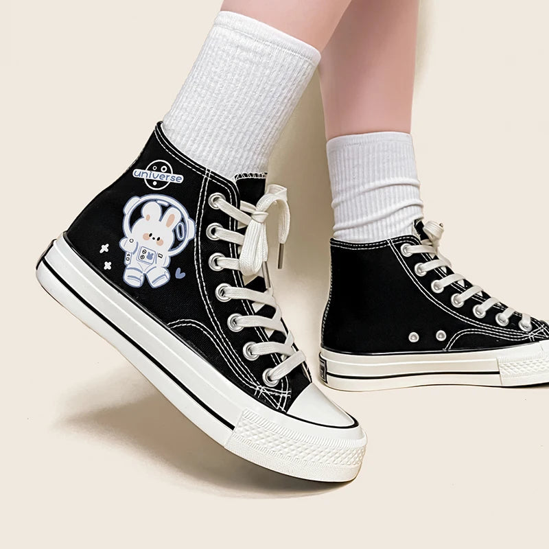 Y2K Aesthetic Lace-Up Canvas Shoes for Grunge, 90s Fashion & Summer Outfits