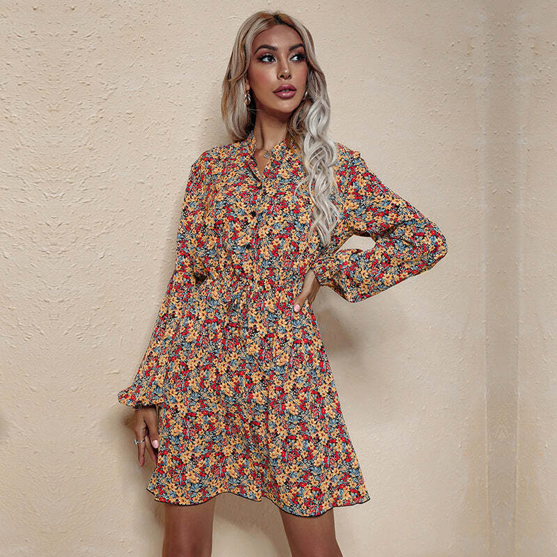 Y2K Aesthetic Shirt Dress with Big Hem - Cute Coquette Style for Effortless Grunge Vibes