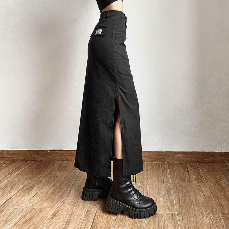 Y2K Aesthetic Side Slit Maxi Skirt - Grunge & 90s Fashion Inspired Summer Outfit