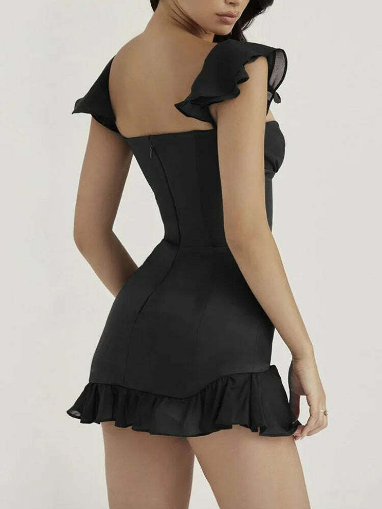 Y2K Aesthetic Sweetheart Neckline Corset Mini Dress for Summer, Grunge & Cute Outfits