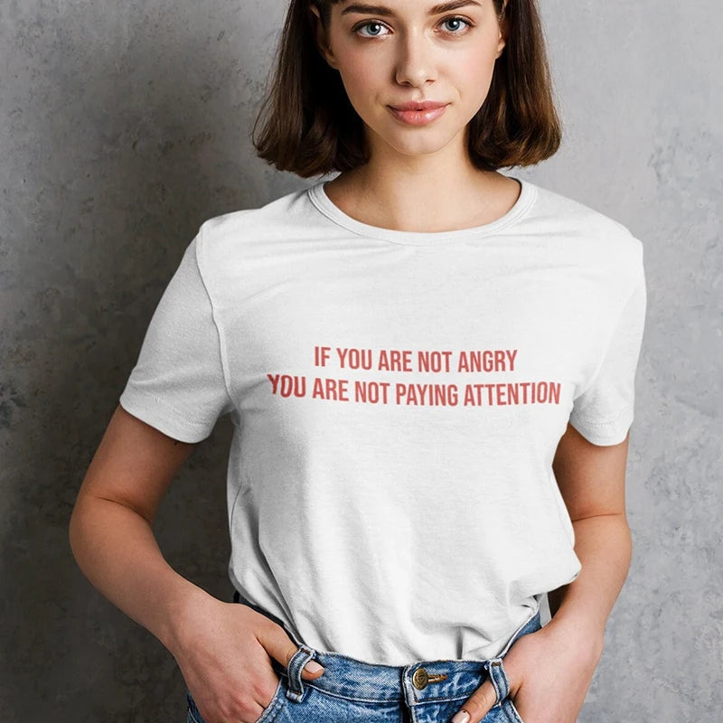 Y2K Aesthetic 'You Are Not Paying Attention' Tee - Grunge Style for Summer Outfits