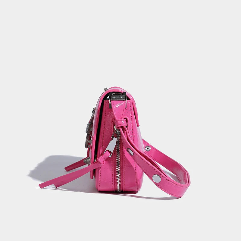 Y2K Candy Belted Baguette Bag - Trendy 90s Fashion Accessory for Grunge & Coquette Aesthetic