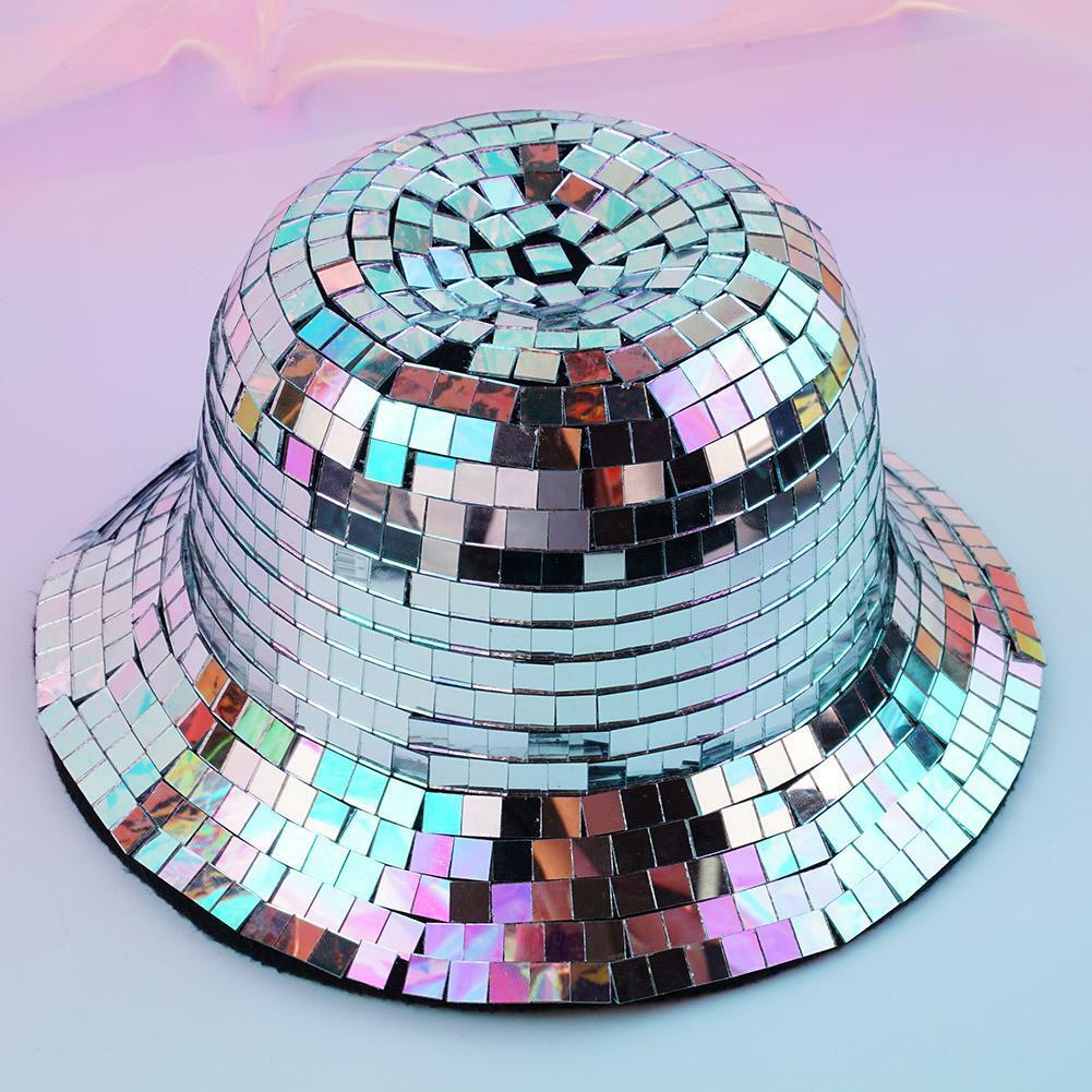 Y2K Disco Ball Cowgirl Hat - Sparkly 2000s Fashion Accessory for Grunge & Coquette Aesthetic