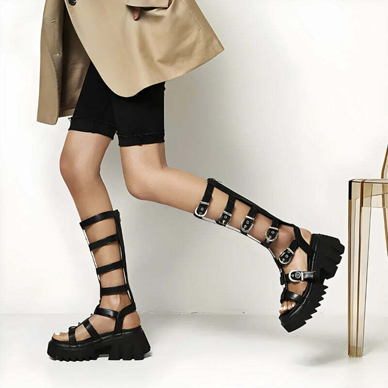 Y2K Gladiator Sandals: Trendy Summer Footwear for 90s Fashion & Grunge Aesthetic Outfits