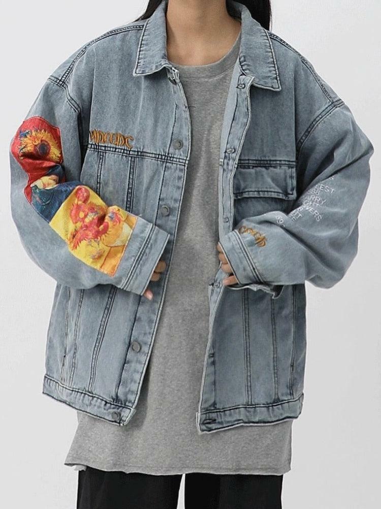 Y2K Grunge Denim Jacket: Vintage 90s Style with Flare for Trendy Summer Outfits