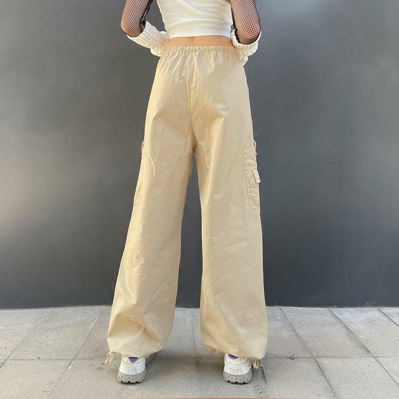 Y2K Grunge Drawstring Cargo Pants for Trendy Summer Outfits & Aesthetic Looks