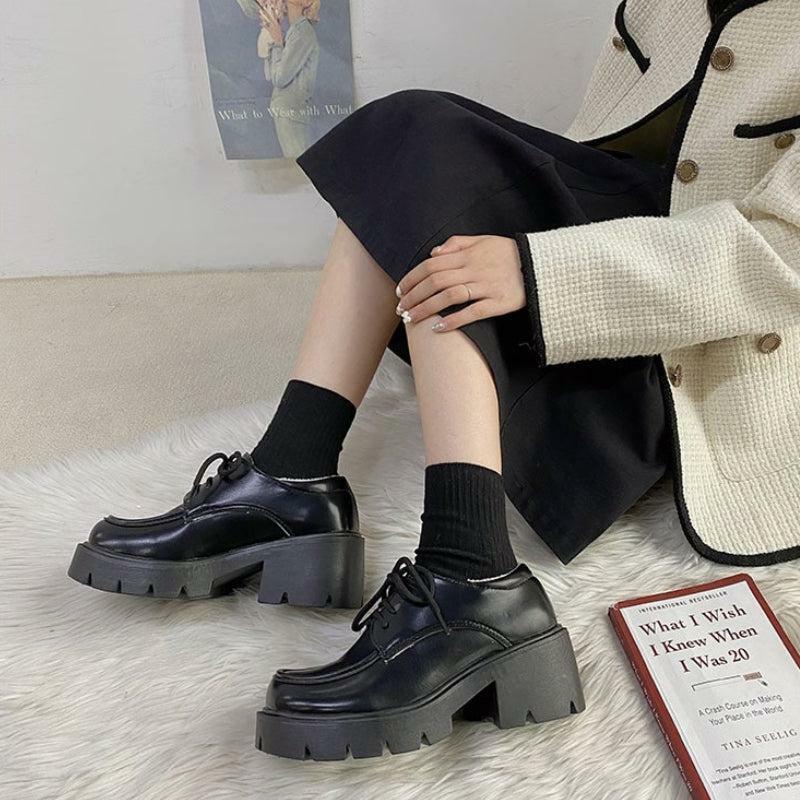 Y2K Grunge Platform Shoes for Aesthetic Outfits, 90s Style, and Dark Academia Vibes