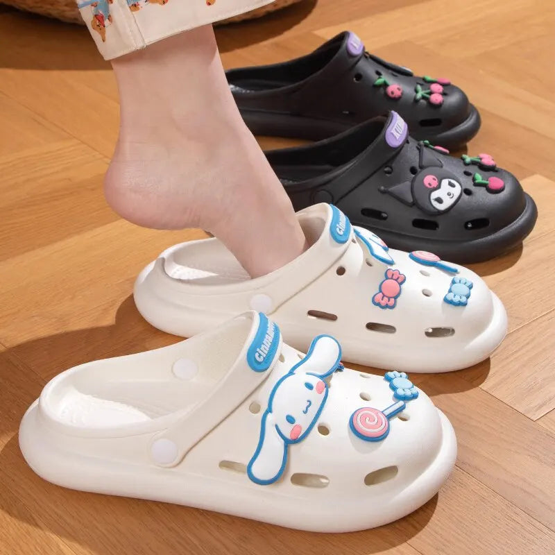 Y2K Hello Kitty Slippers: Cute Grunge Aesthetic Footwear for 2000s Fashion Lovers