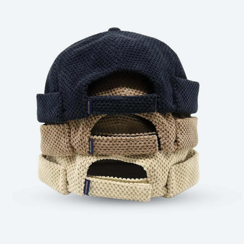 Y2K Knitted Skull Cap: Trendy 90s Grunge Style for Aesthetic Outfits & Summer Vibes