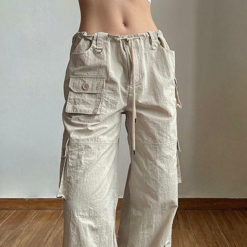 Y2K Low Rise Cargo Pants - Trendy Grunge Style for Summer Outfits & Aesthetic Looks