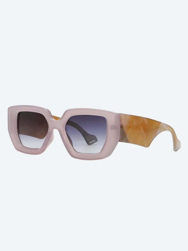 Y2K Oversized Square Sunglasses for Summer Outfits, Grunge Style, and 90s Aesthetic