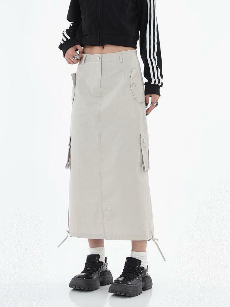 Y2K Parachute Maxi Skirt - Trendy Summer Outfit, Grunge Aesthetic, 90s Fashion Vibes