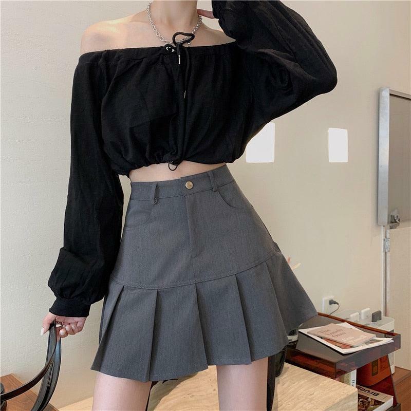 Y2K Pleated College Mini Skirt - Trendy 90s Fashion, Grunge Aesthetic, and Cute Outfit Ideas