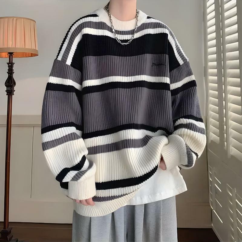 Y2K Vintage Striped Knitted Sweater - 90s Grunge Aesthetic for Cute Outfits & Fall Fashion