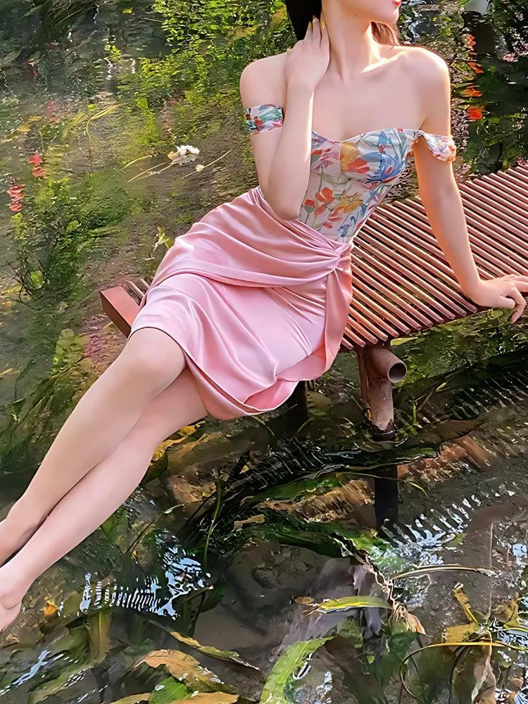 Cottagecore Aesthetic Spring Flowers Corset Top | Y2K Fashion & Cute Tops