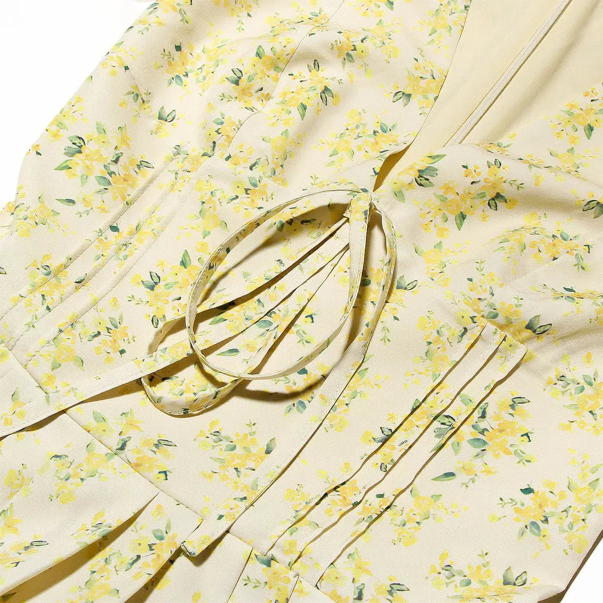 Cottagecore Floral Plunge Neck Mini Dress - Y2K Aesthetic, Cute Tops, Vintage Style