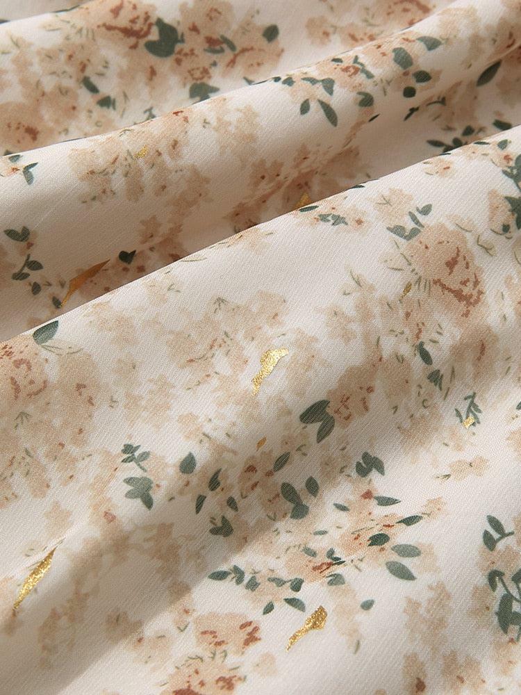 Cottagecore Lace Floral Midi Dress - Y2K Aesthetic, Vintage Style, Boho Chic Fashion