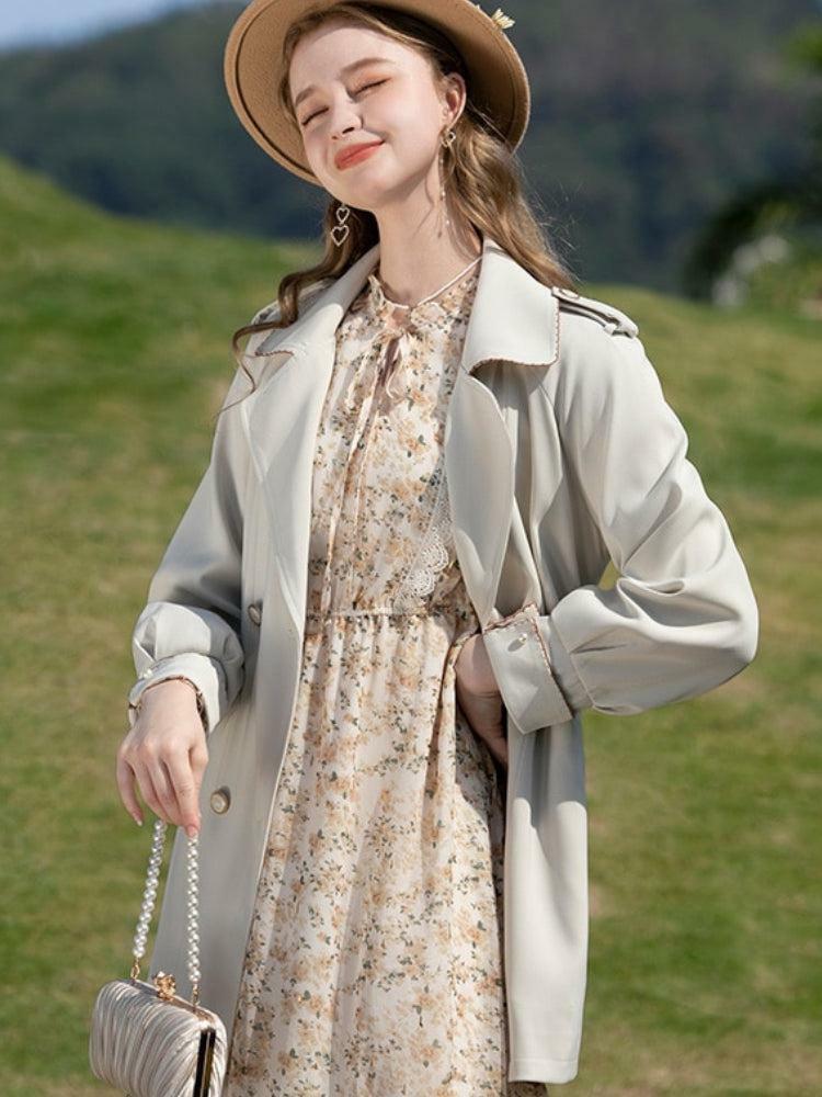 Cottagecore Lace Floral Midi Dress - Y2K Aesthetic, Vintage Style, Boho Chic Fashion