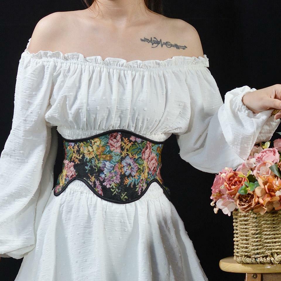 Cottagecore Lace-Up Waist Corset | Y2K Fashion, Grunge Aesthetic, Coquette Style Top