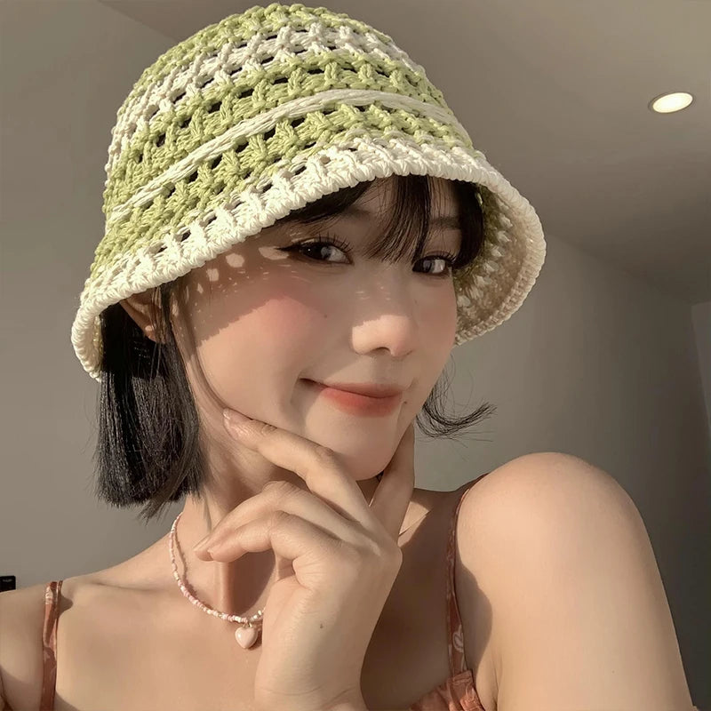 Soft Girl Aesthetic Summer Bucket Hat - Y2K Fashion, Cute Pastel Colors, Comfy Style