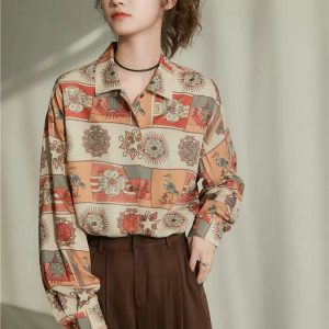 Vintage Grandmacore Y2K Shirt - Cute Aesthetic Top for Coquette & Grunge Styles