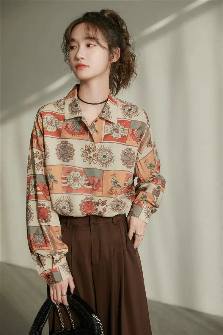 Vintage Grandmacore Y2K Shirt - Cute Aesthetic Top for Coquette & Grunge Styles