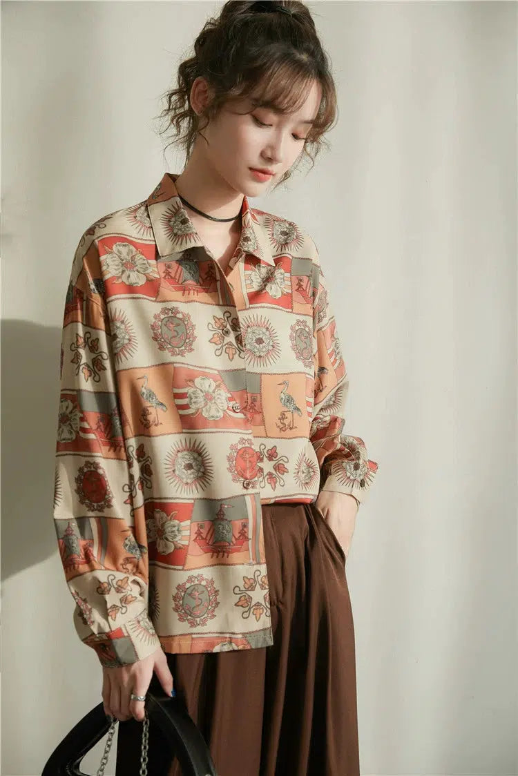 Vintage Grandmacore Y2K Shirt - Cute Aesthetic Top for Coquette & Grunge Styles