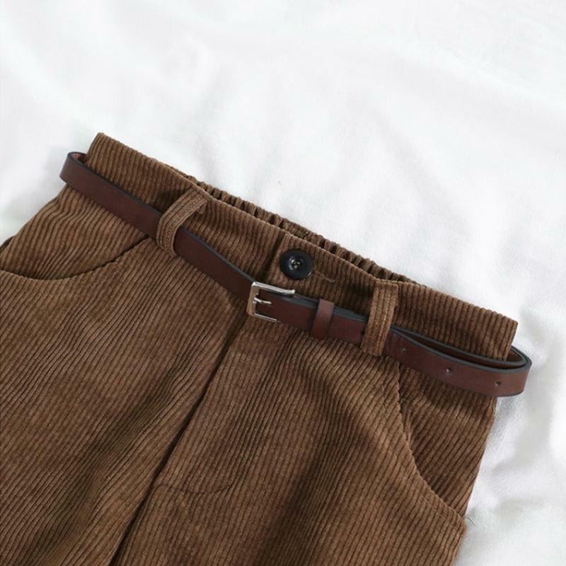 Y2K Aesthetic Dark Academia Corduroy Pants - Vintage Grunge Style for Trendy Outfits