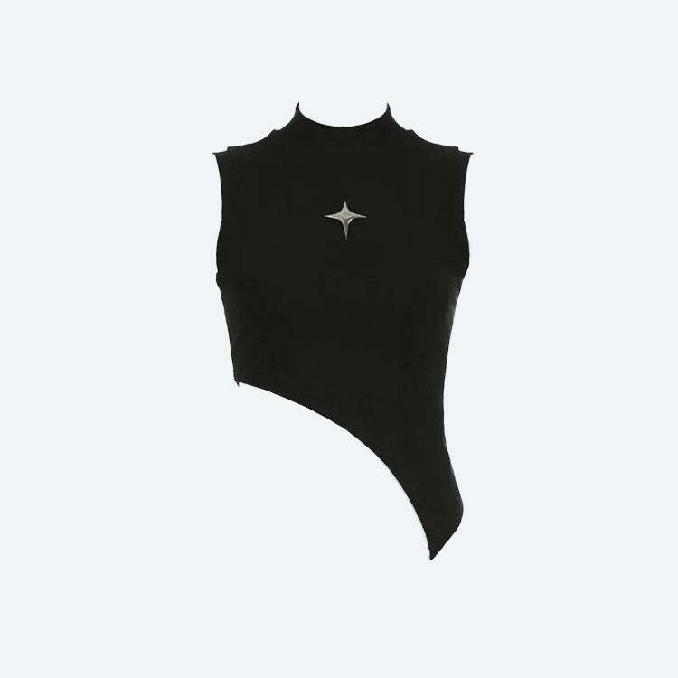 Y2K Corduroy Asymmetric Crop Top - Cute Grunge Aesthetic for Vintage Vibes and Y2K Style