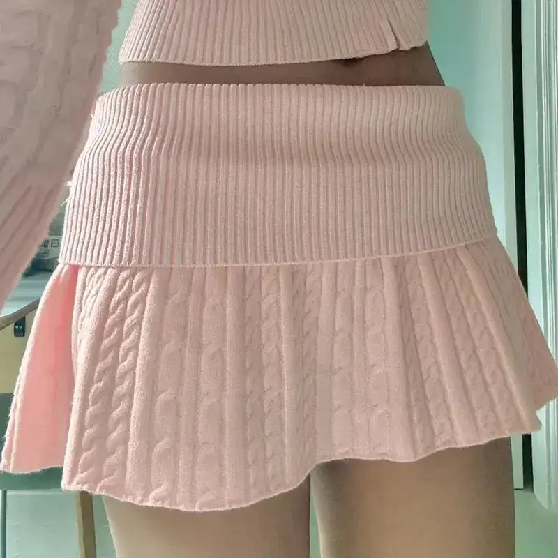 Y2K Fashion Soft Girl Pink Mini Skirt - Cute Pastel Goth Aesthetic with Grunge Style Vibes