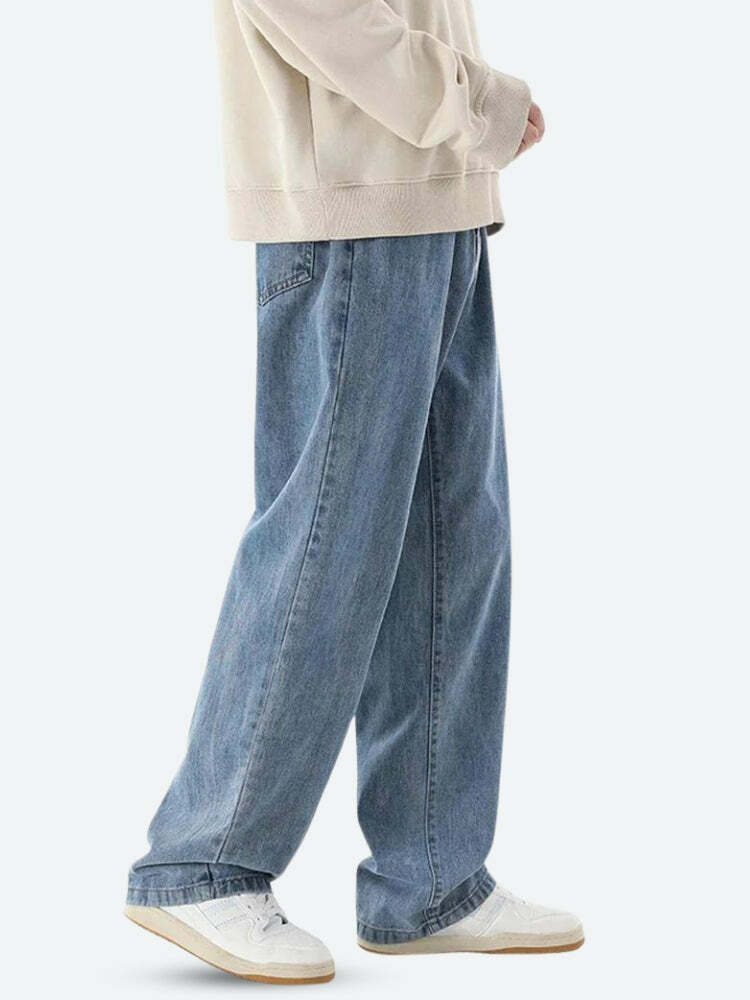 Y2K Grunge Aesthetic Soft Boy Denim Jeans - Vintage Style for Comfy, Cute Outfits