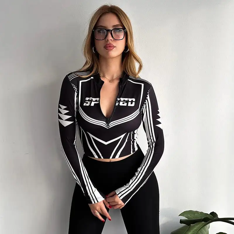 Y2K Grunge Aesthetic Speed Crop Top - Cute Comfy Hoodie for Retro Fashion Lovers