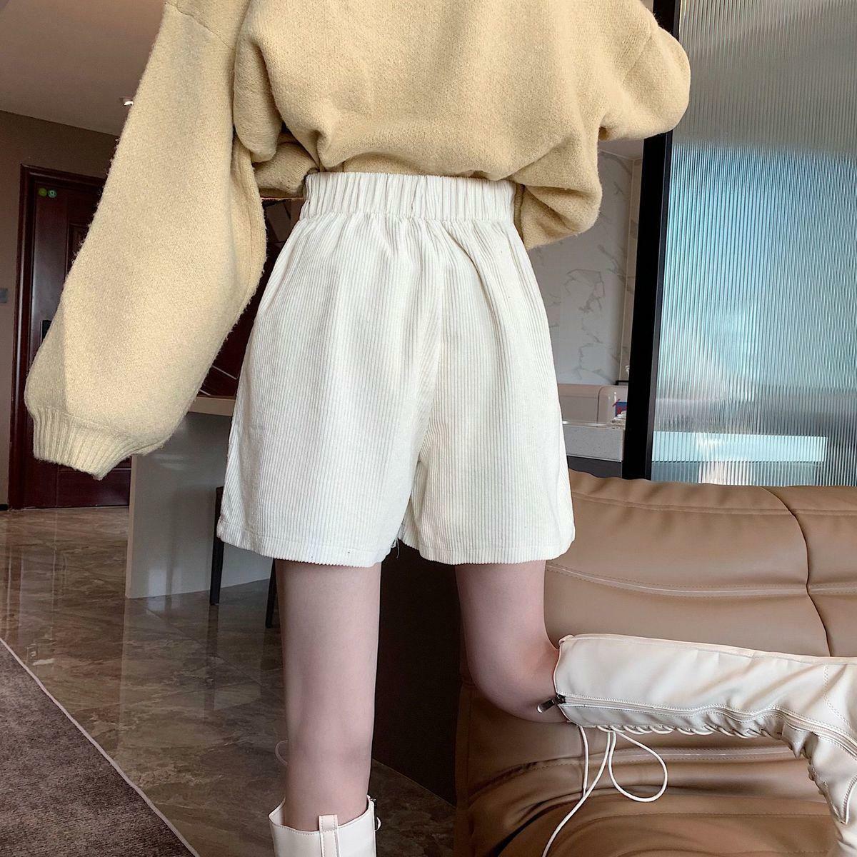 Y2K High Waist Corduroy Shorts - Vintage Grunge Aesthetic, Cute Pastel Goth Style