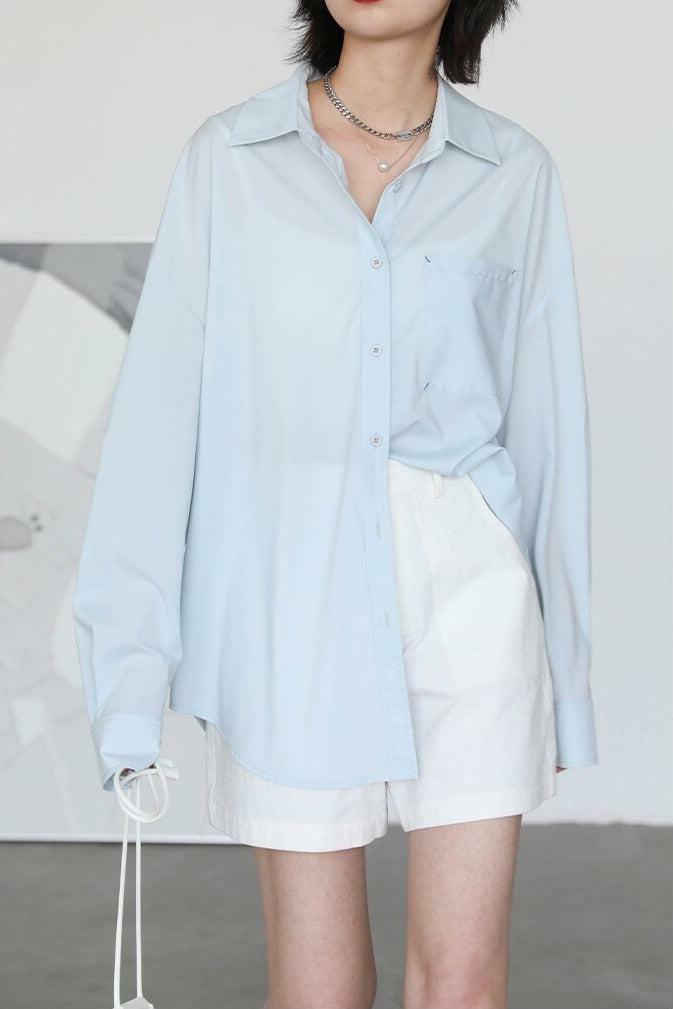 Y2K Oversized Poplin Shirt - Vintage Grunge Aesthetic Top for Coquette & Soft Girl Styles