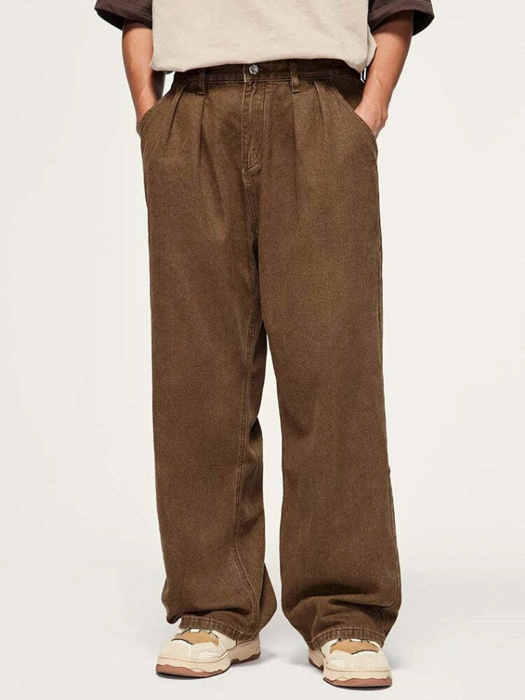 Y2K Wide Leg Denim Jeans - 90s Grunge Style, Comfy Aesthetic, Vintage Vibes, Cute Outfits