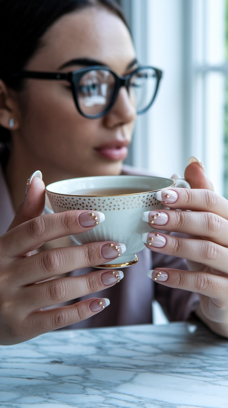 french tip nail art